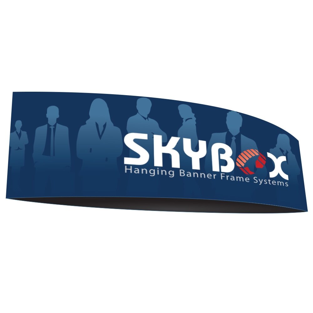 10x3.5 ft. Hanging Banner Football — Single Sided Graphic Package with Black Back Fabric